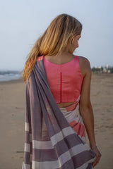 Soft Shadows Stripe Saree