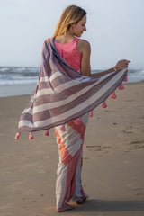 Soft Shadows Stripe Saree