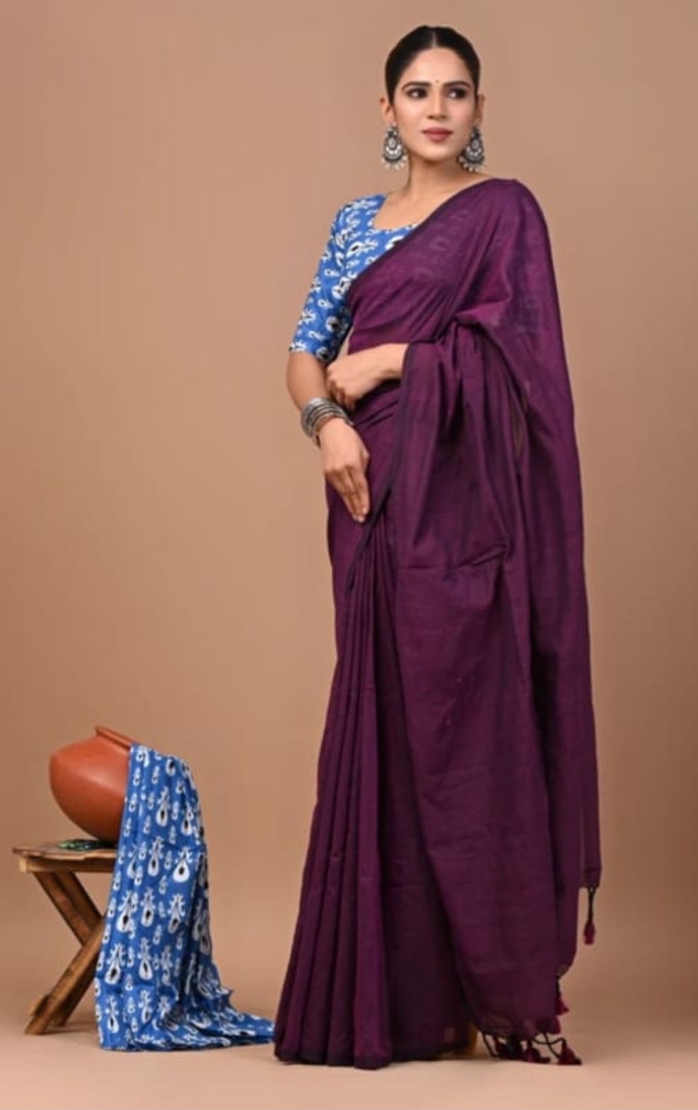 Premium Khadi Cotton Saree Extra Blouse Piece
